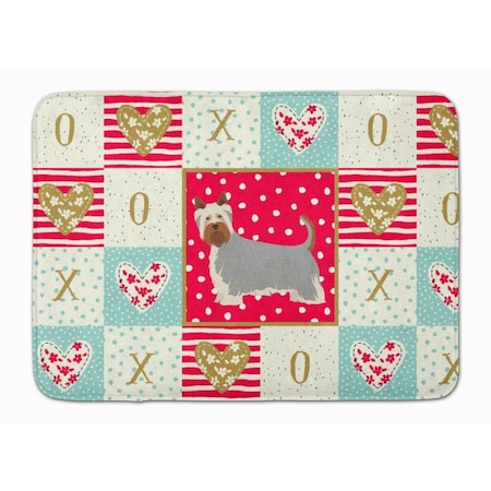 Carolines Treasures 19 x 27 in. Australian Silky Terrier No.2 Love Machine Washable Memory Foam Mat CK5811RUG